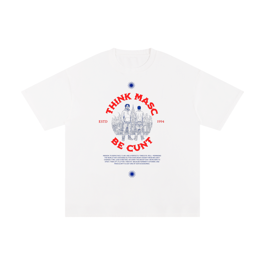 Unisex Pure Cotton T-Shirt with Think Masc Graphic