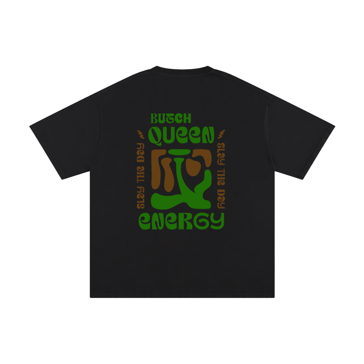 Unisex Pure Cotton T-Shirt with Green BQ Energy Graphic