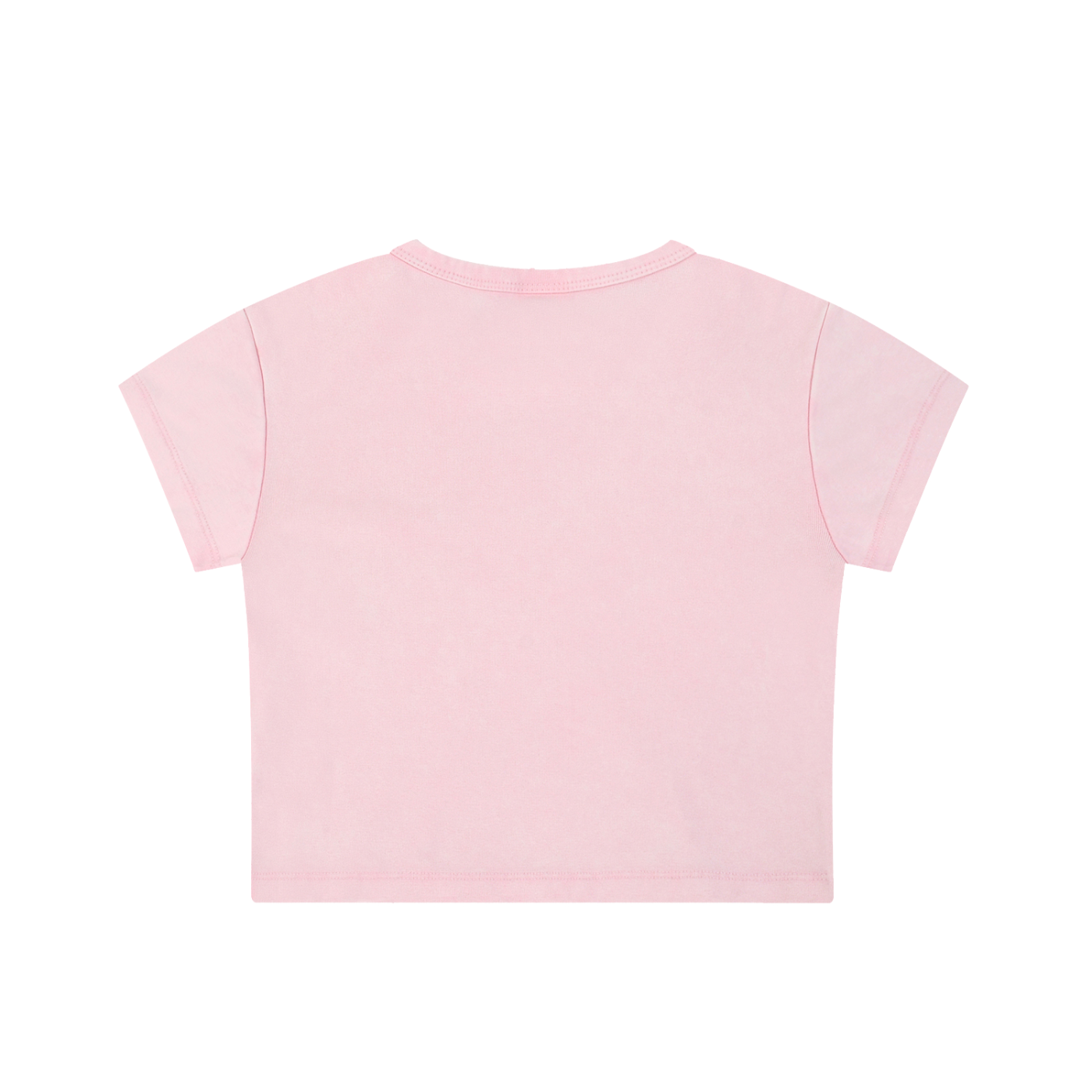 Snow Washed Crop Top with Pink Femme Queen Graphic