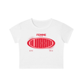 Snow Washed Crop Top with Red Femme Queen Graphic
