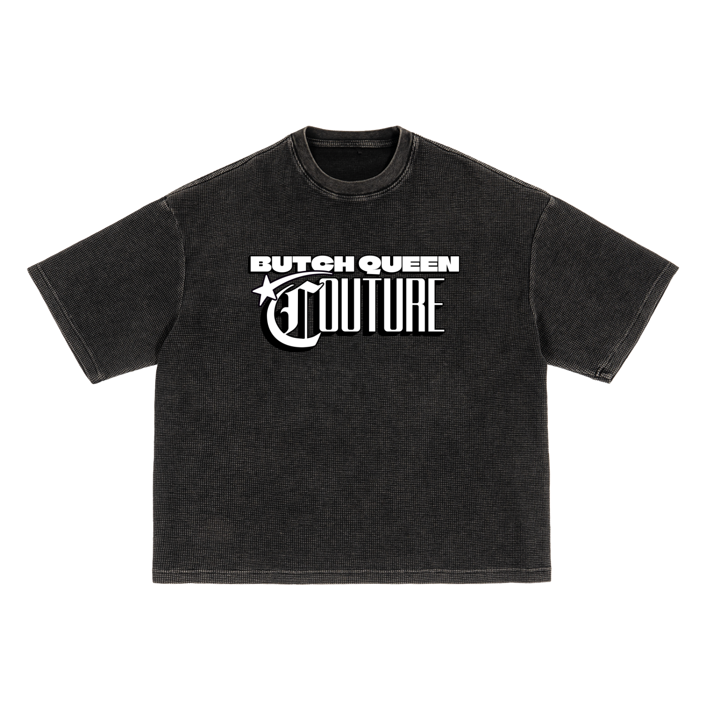 Textured Waffle Washed Boxy T-Shirt