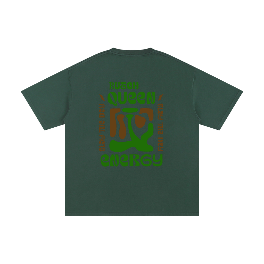 Unisex Pure Cotton T-Shirt with Green BQ Energy Graphic