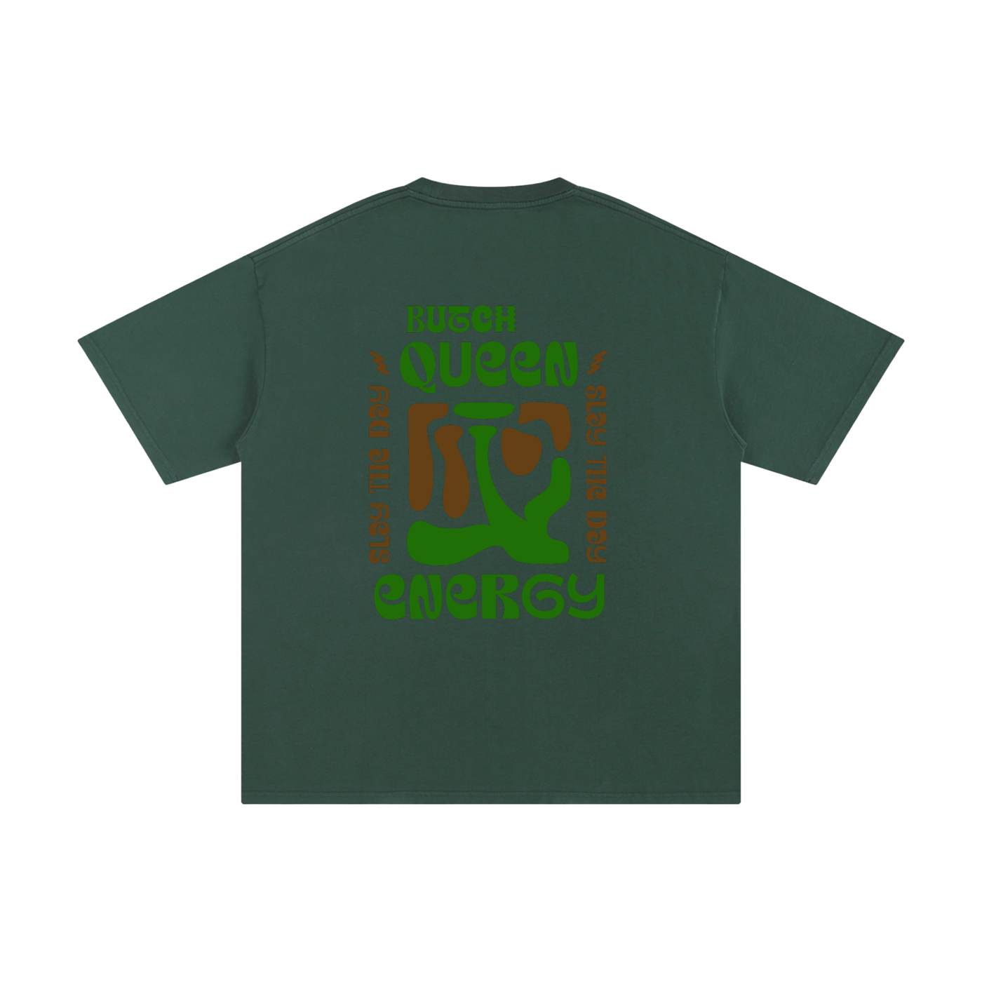 Unisex Pure Cotton T-Shirt with Green BQ Energy Graphic