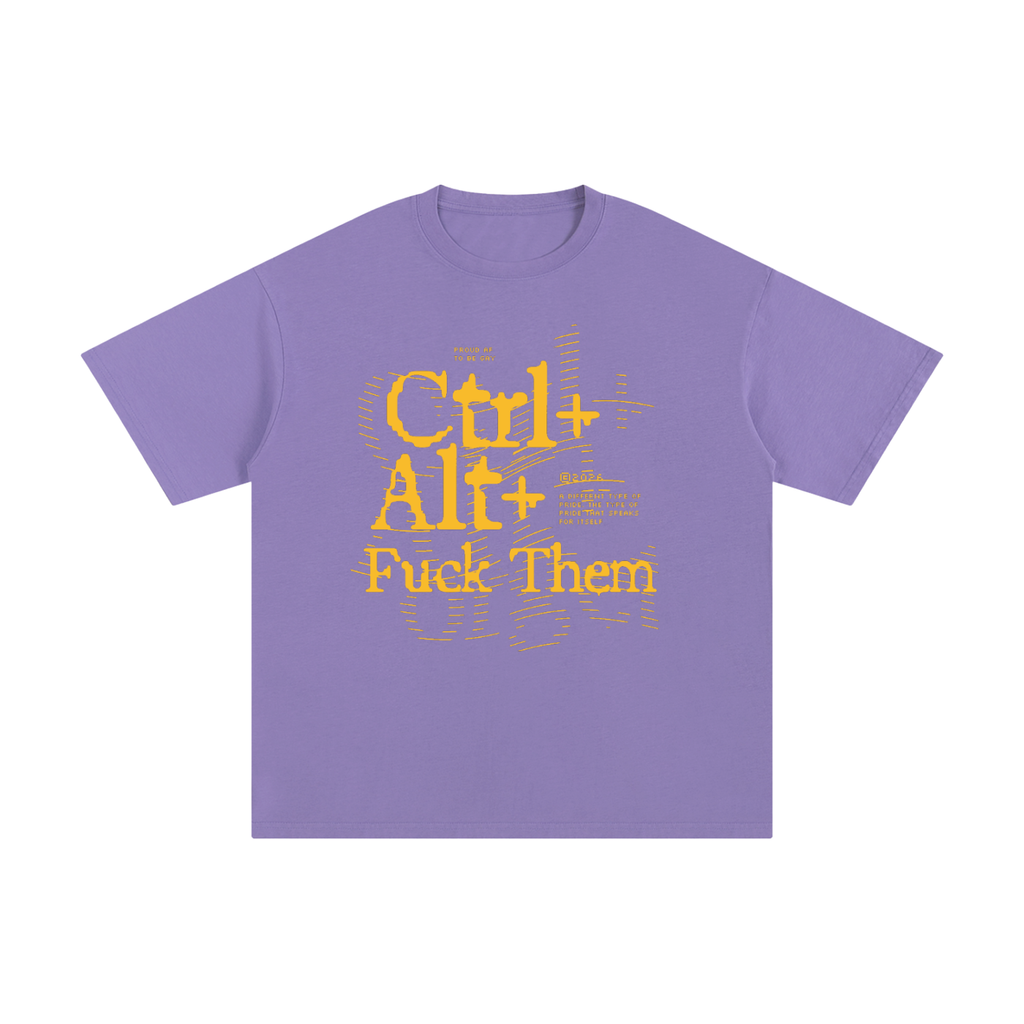 Unisex Pure Cotton T-Shirt with Ctrl Alt Graphic