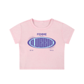 Snow Washed Crop Top with Purple Femme Queen Graphic