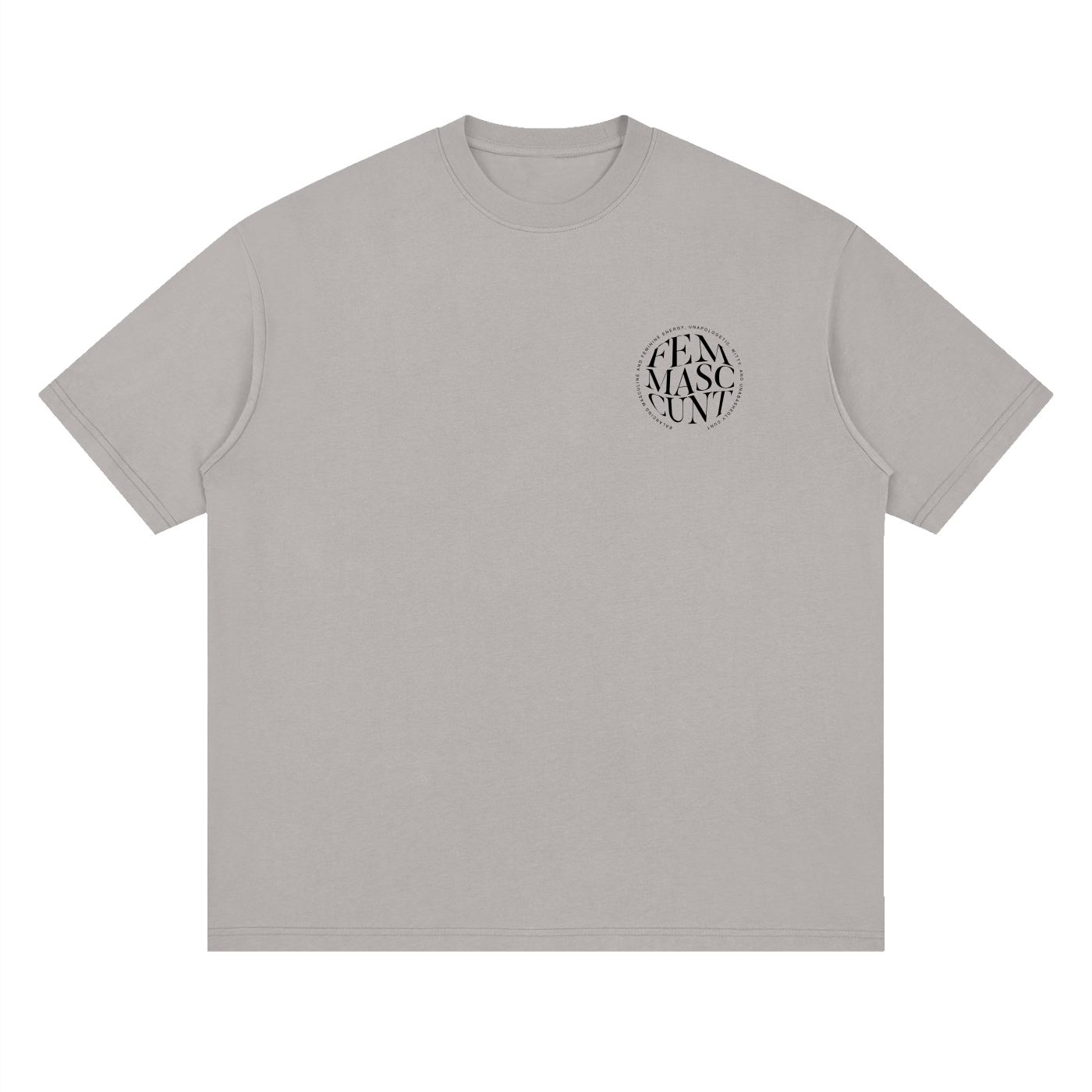 Streetwear Loose Drop Shoulder T-Shirt with Masc Sphere Graphic
