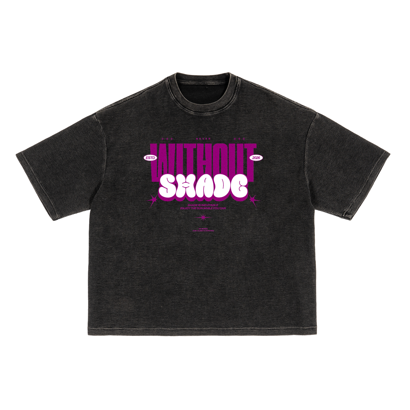 Textured Waffle Washed Boxy T-Shirt