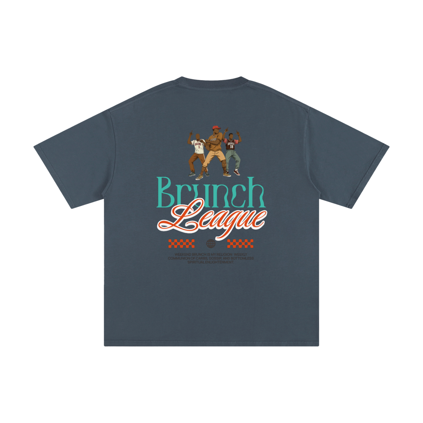 Unisex Pure Cotton T-Shirt with Brunch League Graphic