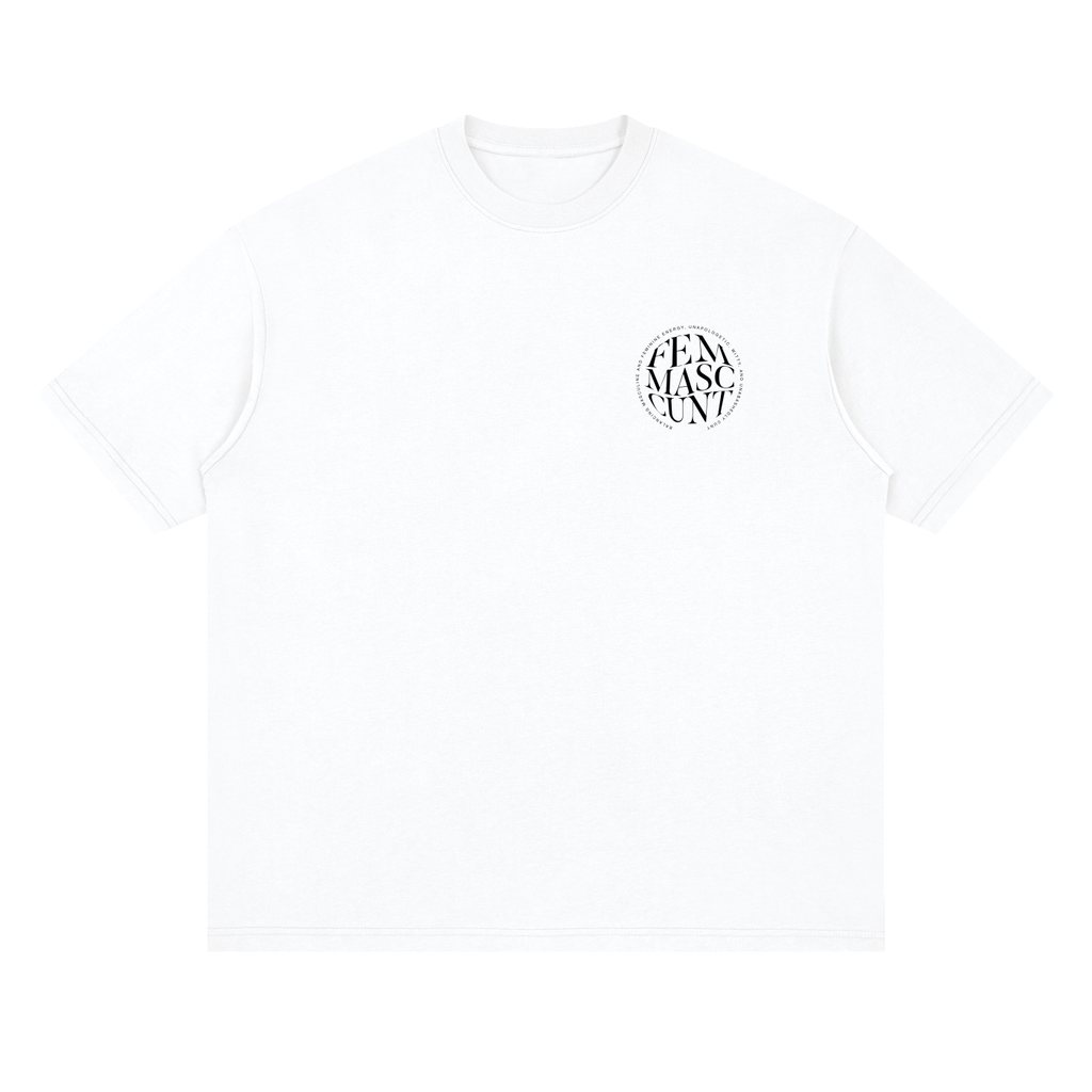 Streetwear Loose Drop Shoulder T-Shirt with Masc Sphere Graphic