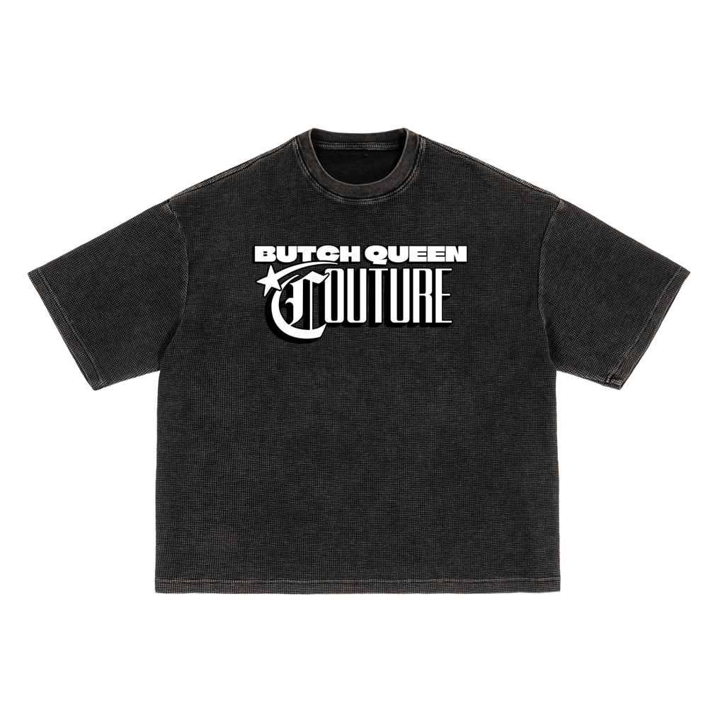Textured Waffle Washed Boxy T-Shirt