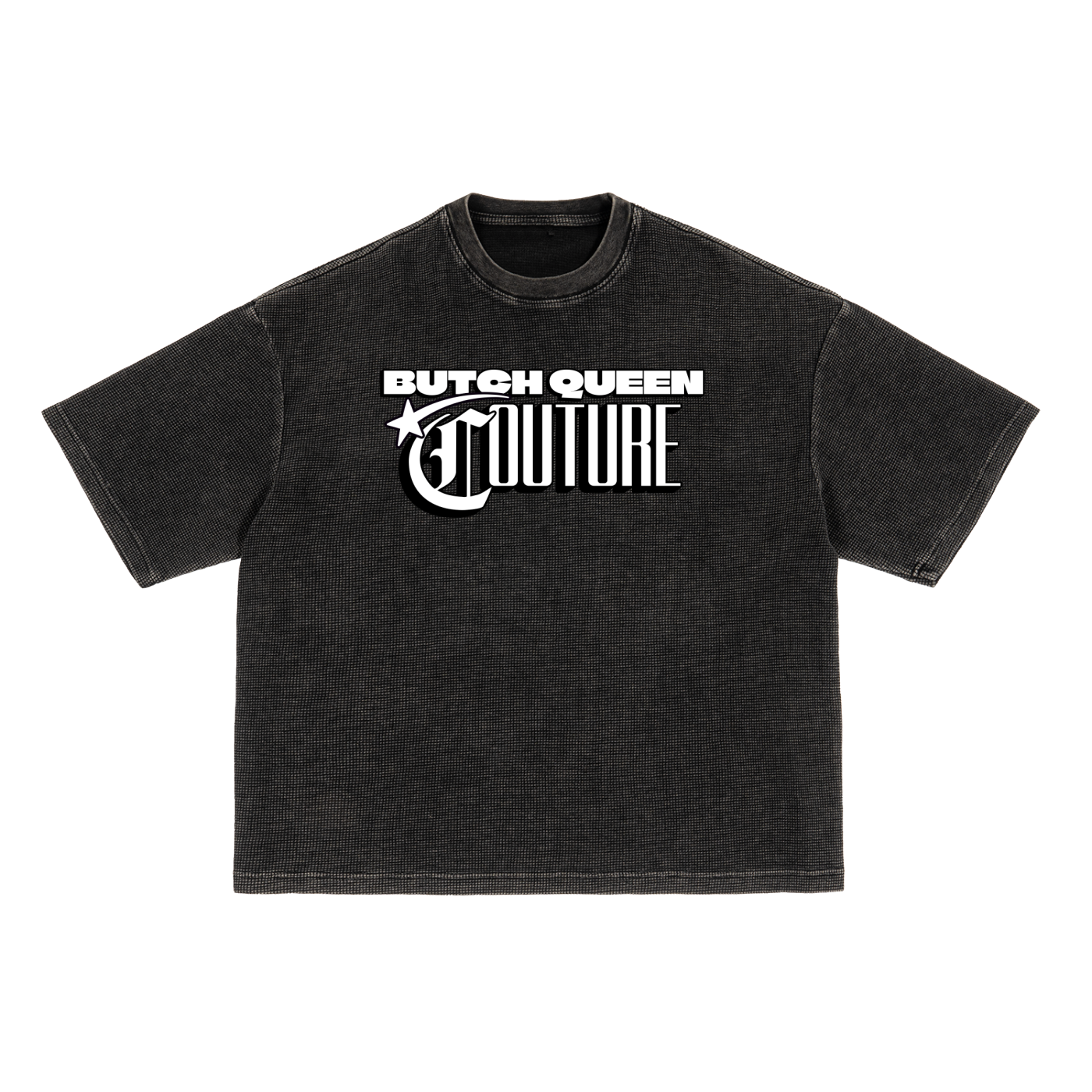 Textured Waffle Washed Boxy T-Shirt
