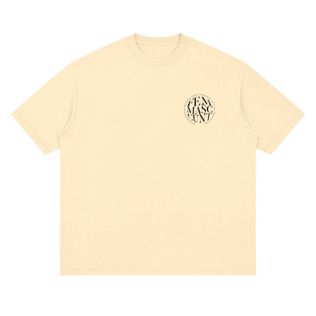 Streetwear Loose Drop Shoulder T-Shirt with Masc Sphere Graphic