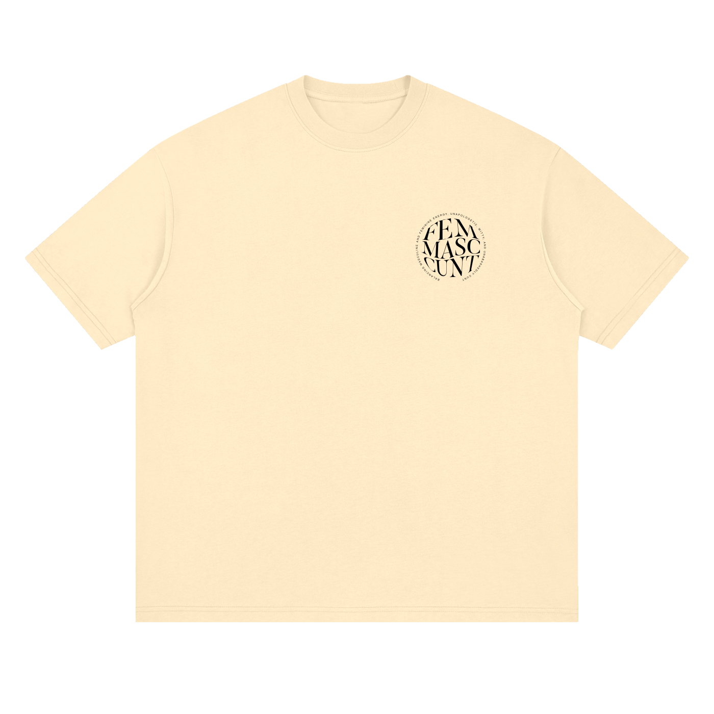 Streetwear Loose Drop Shoulder T-Shirt with Masc Sphere Graphic