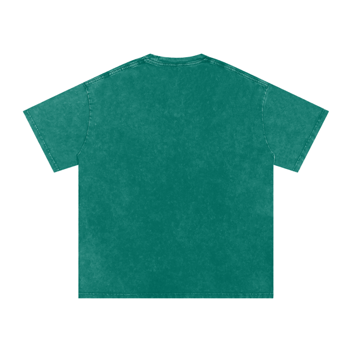 Snow Washed Oversized Cotton T-Shirt with Blue BQ Varsity Graphic