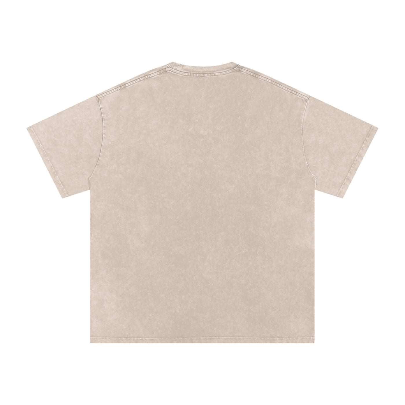Snow Washed Oversized Cotton T-Shirt with Green Rich Uncle Graphic