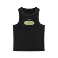 Snow Washed Tank Top with Green Femme Queen Graphic