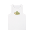 Snow Washed Tank Top with Green Femme Queen Graphic