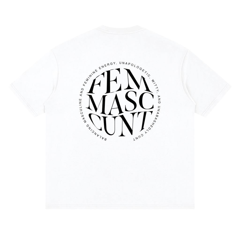 Streetwear Loose Drop Shoulder T-Shirt with Masc Sphere Graphic