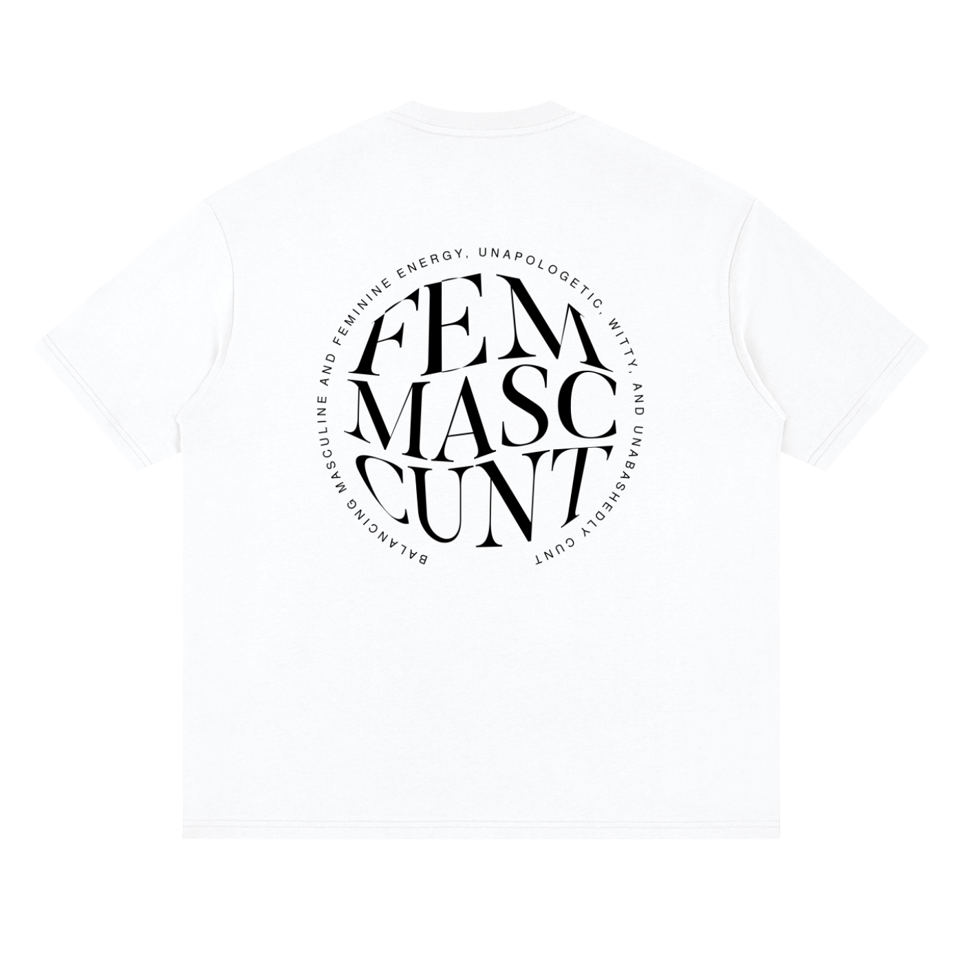 Streetwear Loose Drop Shoulder T-Shirt with Masc Sphere Graphic