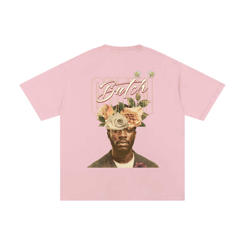 Unisex Pure Cotton T-Shirt with Butch Queen Floral Graphic
