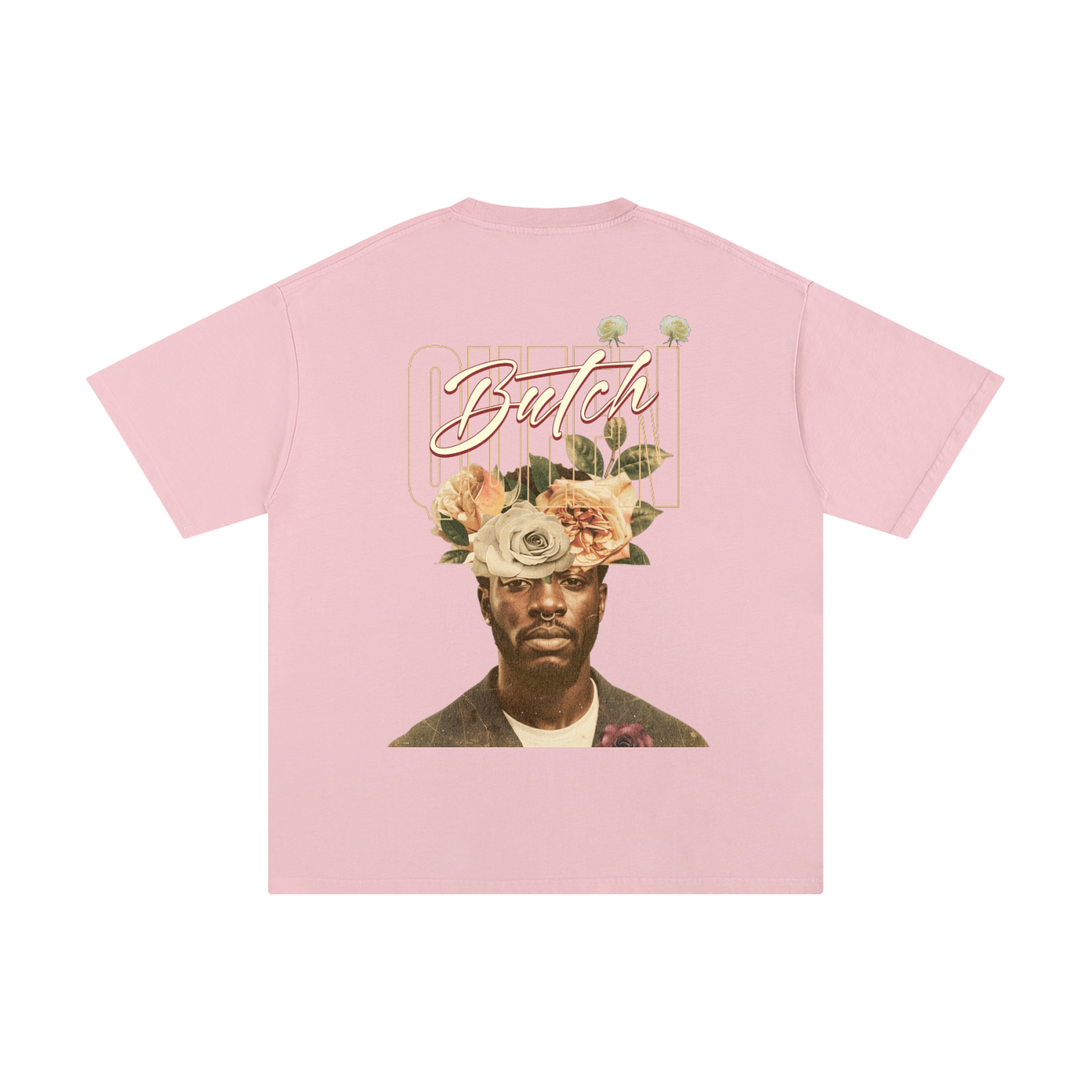 Unisex Pure Cotton T-Shirt with Butch Queen Floral Graphic