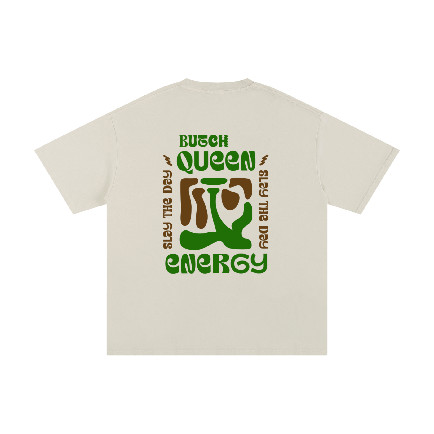 Unisex Pure Cotton T-Shirt with Green BQ Energy Graphic