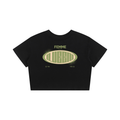 Baby Tee Seamless T-Shirt with Green Femme Queen Graphic