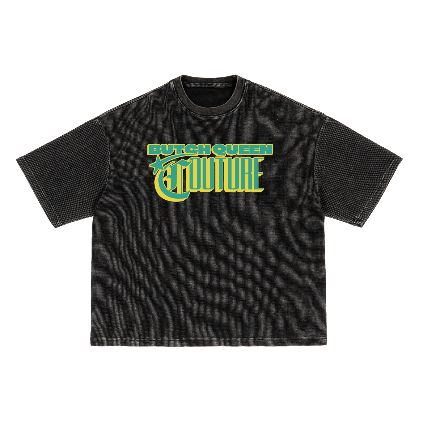 Textured Waffle Washed Boxy T-Shirt
