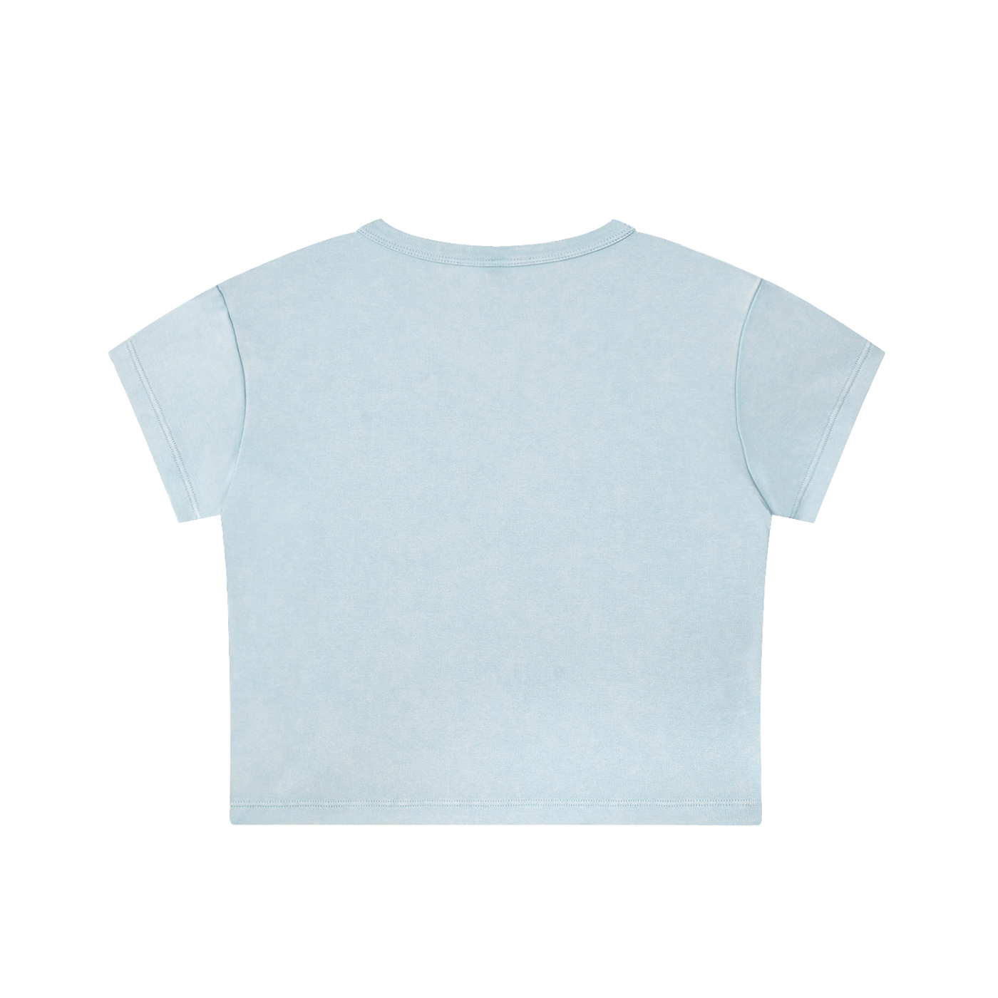 Snow Washed Crop Top with Purple Femme Queen Graphic