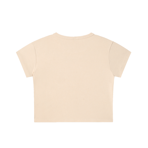 Snow Washed Crop Top with Pink Femme Queen Graphic