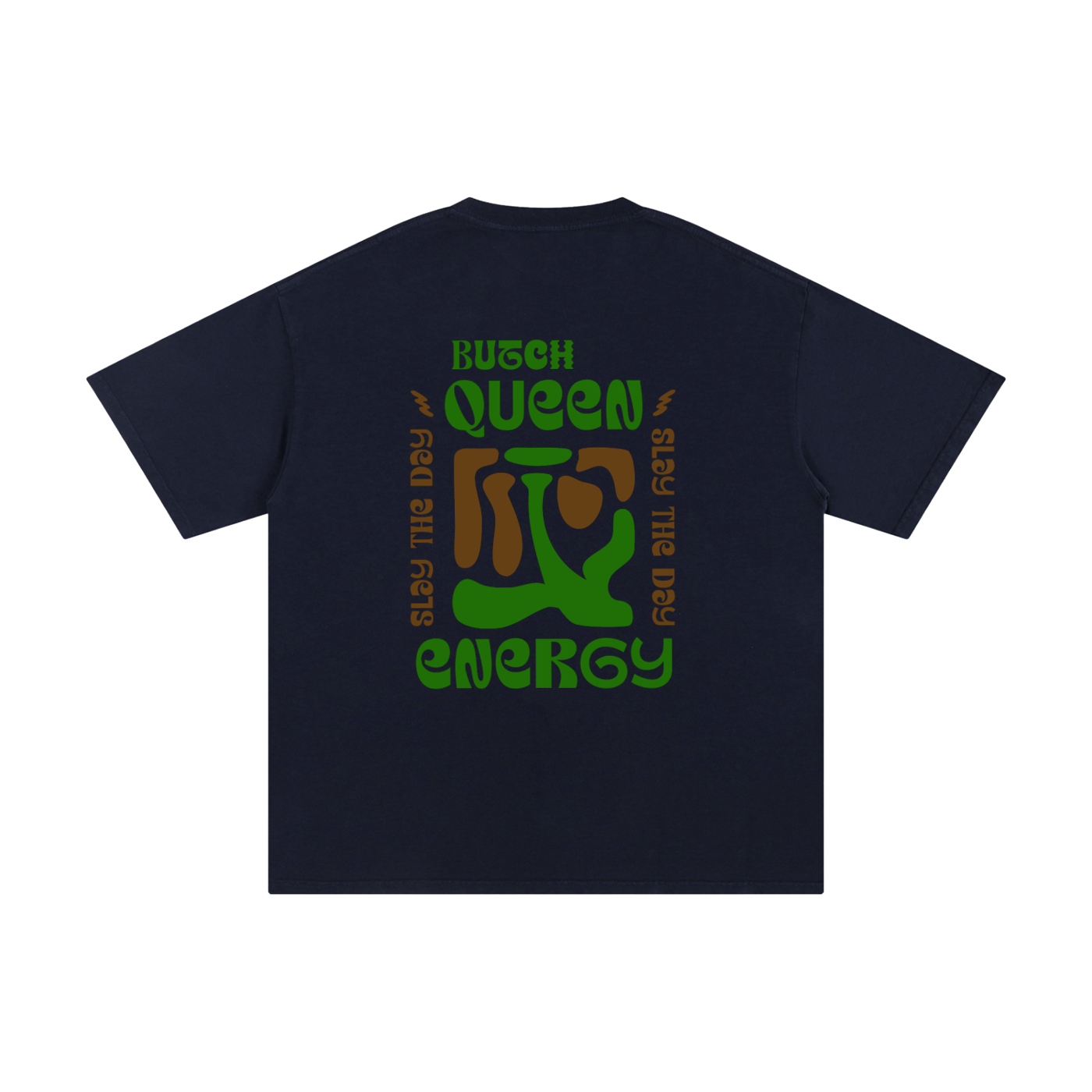 Unisex Pure Cotton T-Shirt with Green BQ Energy Graphic