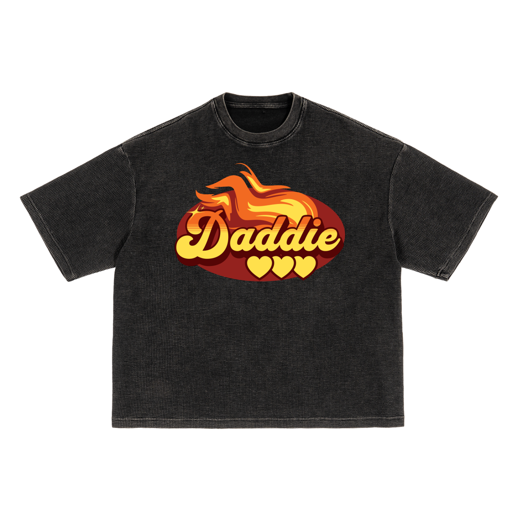 Textured Waffle Washed Boxy T-Shirt