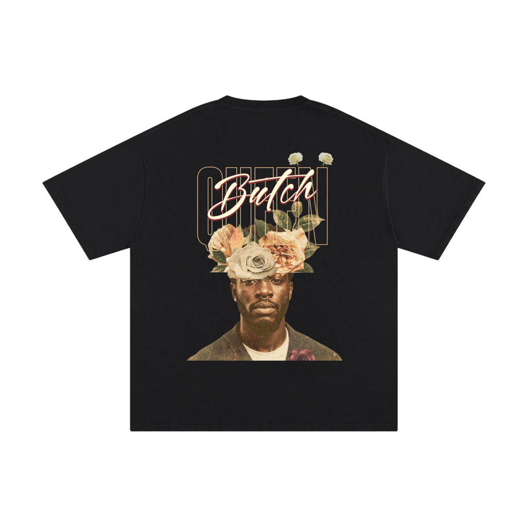 Unisex Pure Cotton T-Shirt with Butch Queen Floral Graphic
