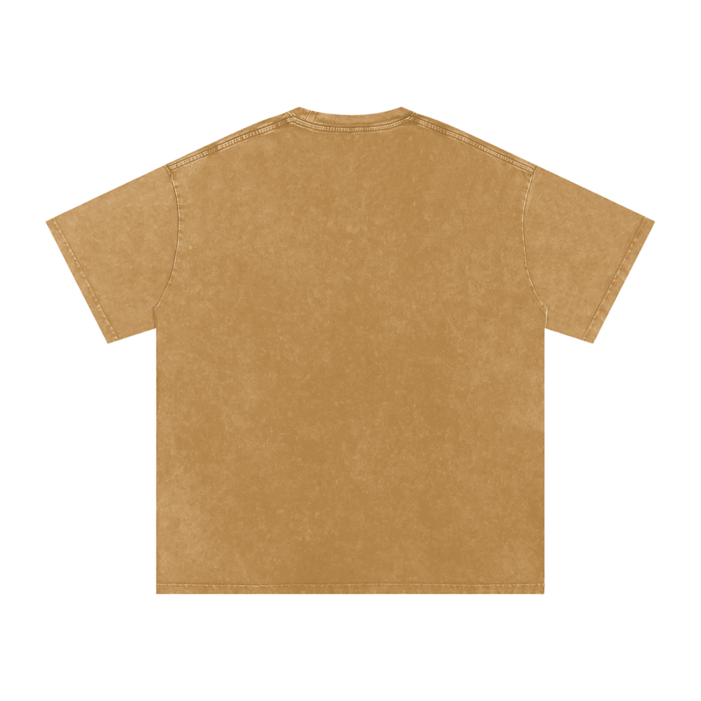 Snow Washed Oversized Cotton T-Shirt with Blue BQ Varsity Graphic