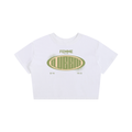 Baby Tee Seamless T-Shirt with Green Femme Queen Graphic