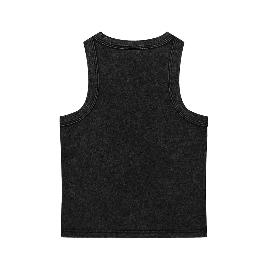Snow Washed Tank Top with Purple Femme Queen Graphic