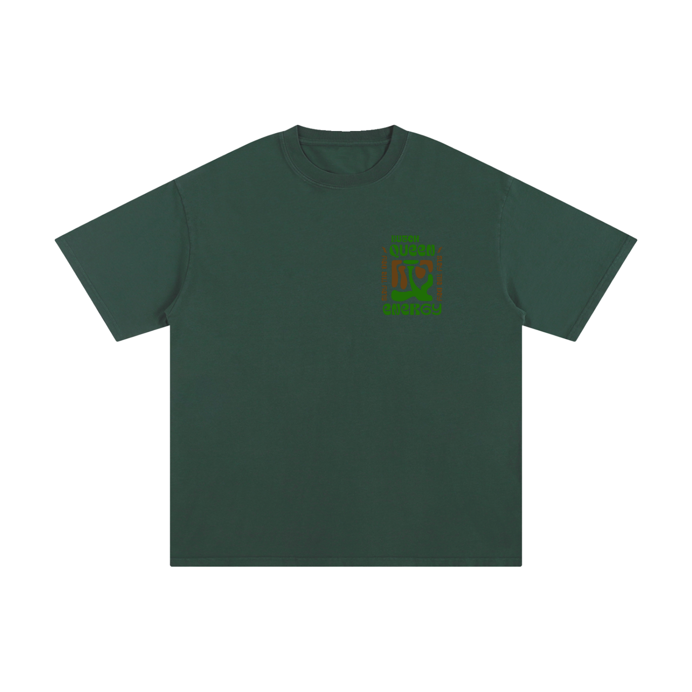 Unisex Pure Cotton T-Shirt with Green BQ Energy Graphic
