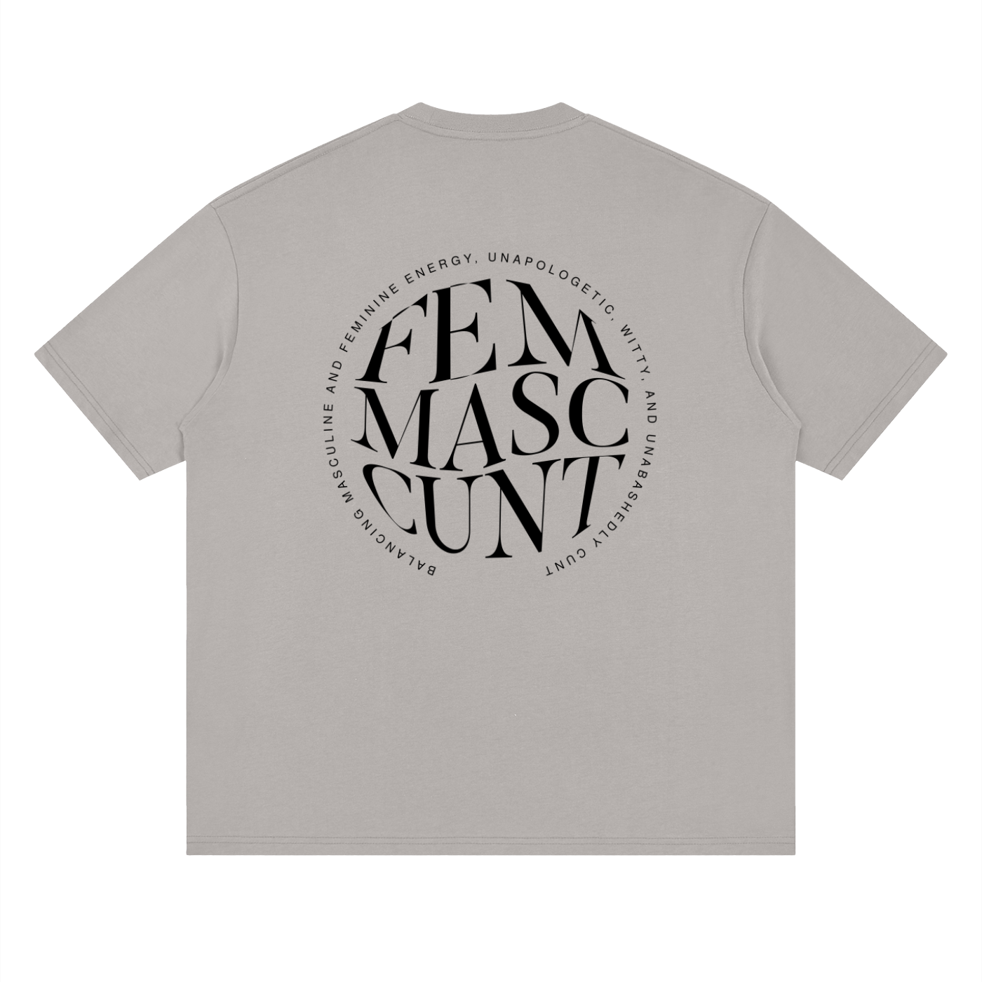 Streetwear Loose Drop Shoulder T-Shirt with Masc Sphere Graphic