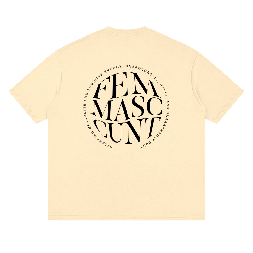Streetwear Loose Drop Shoulder T-Shirt with Masc Sphere Graphic
