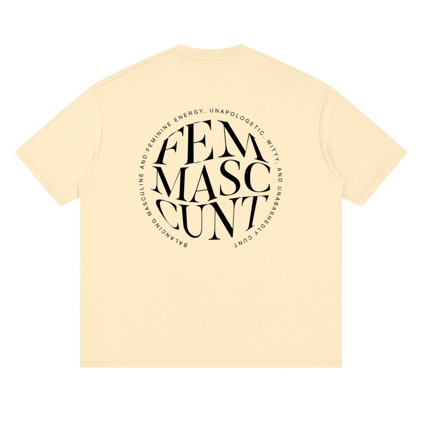 Streetwear Loose Drop Shoulder T-Shirt with Masc Sphere Graphic