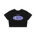 Baby Tee Seamless T-Shirt with Purple Femme Queen Graphic