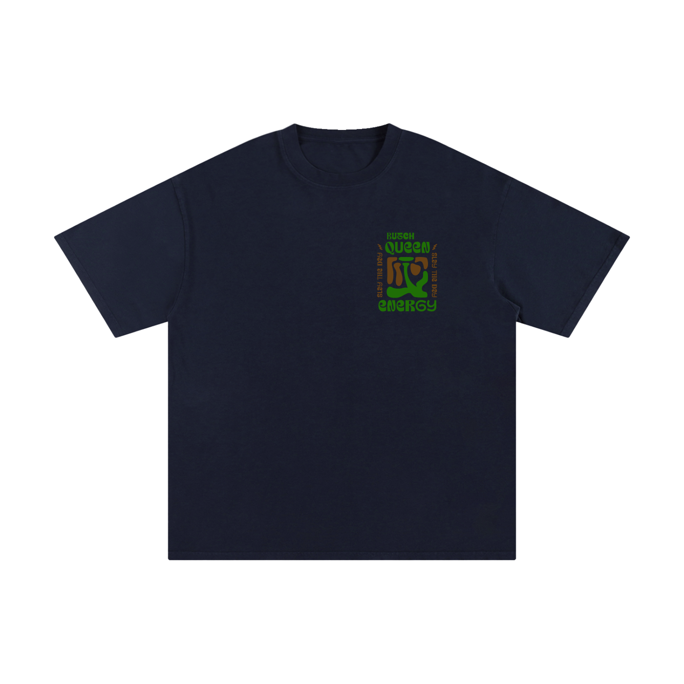 Unisex Pure Cotton T-Shirt with Green BQ Energy Graphic