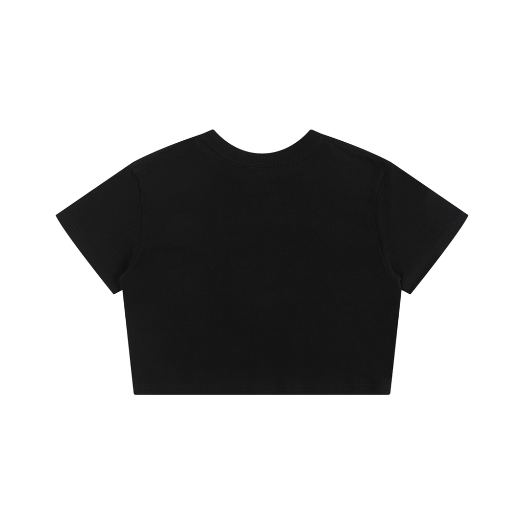 Baby Tee Seamless T-Shirt with Red Femme Queen Graphic