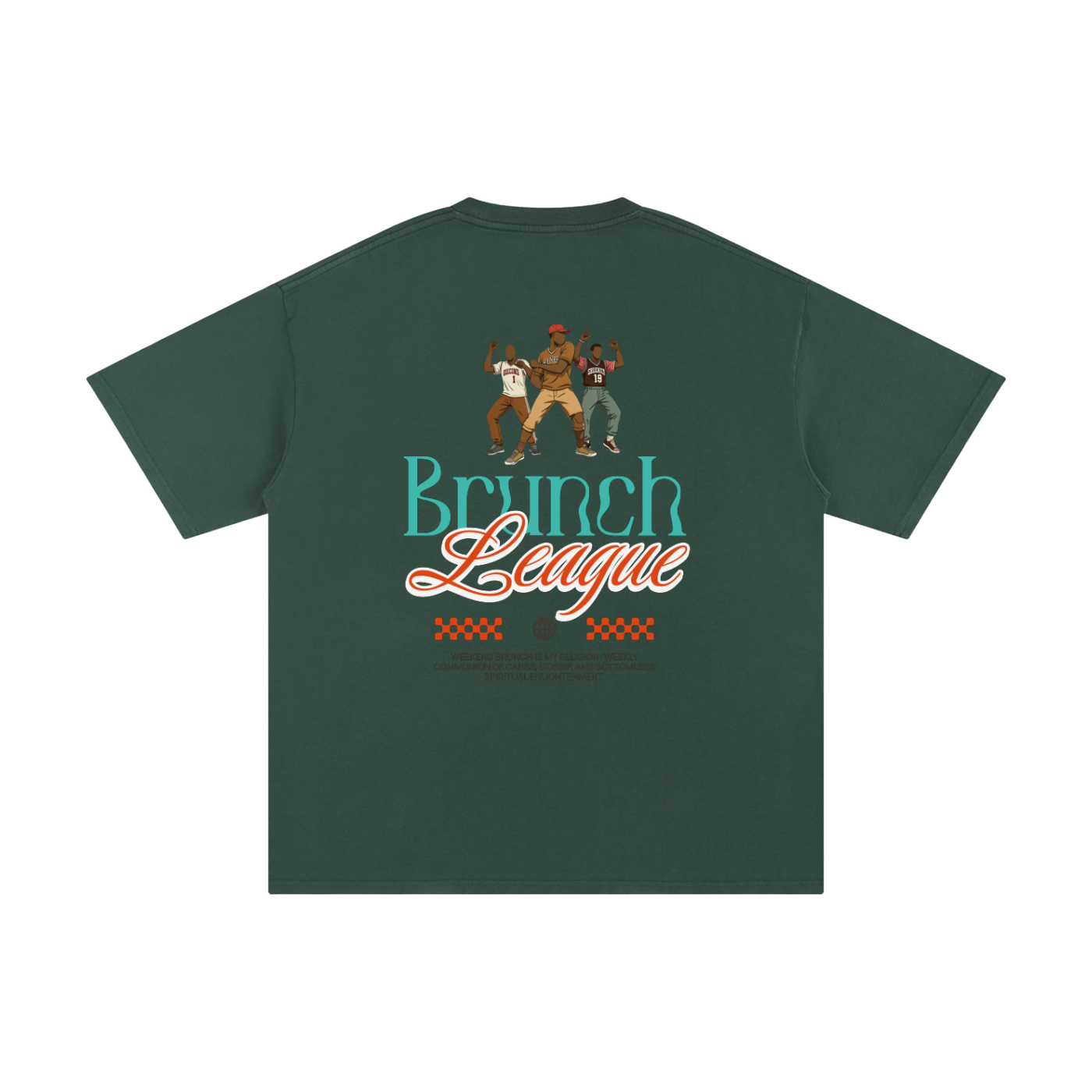 Unisex Pure Cotton T-Shirt with Brunch League Graphic