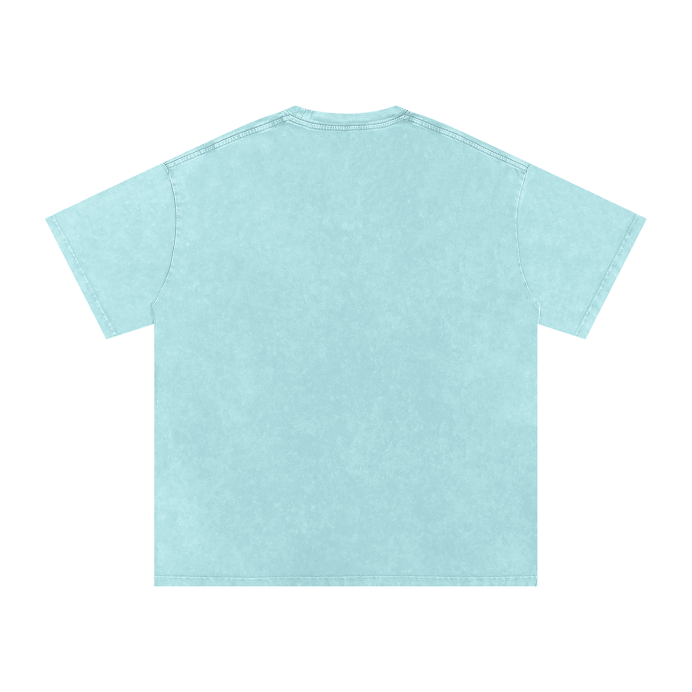 Snow Washed Oversized Cotton T-Shirt with Green Rich Uncle Graphic